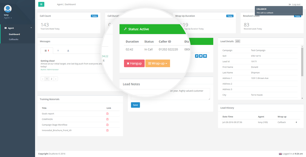 Supervisor Dashboard Screen